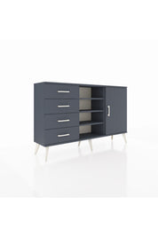 Arges Konsol 4 Raflı 4 Çekmeceli Tek Kapaklı 132x30x83 - S144M027V17A