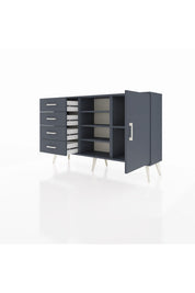 Arges Konsol 4 Raflı 4 Çekmeceli Tek Kapaklı 132x30x83 - S144M027V17A