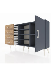 Arges Konsol 4 Raflı 4 Çekmeceli Tek Kapaklı 132x30x83 - S144M027V18A