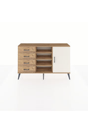 Arges Konsol 4 Raflı 4 Çekmeceli Tek Kapaklı 132x30x83 - S144M027V24A