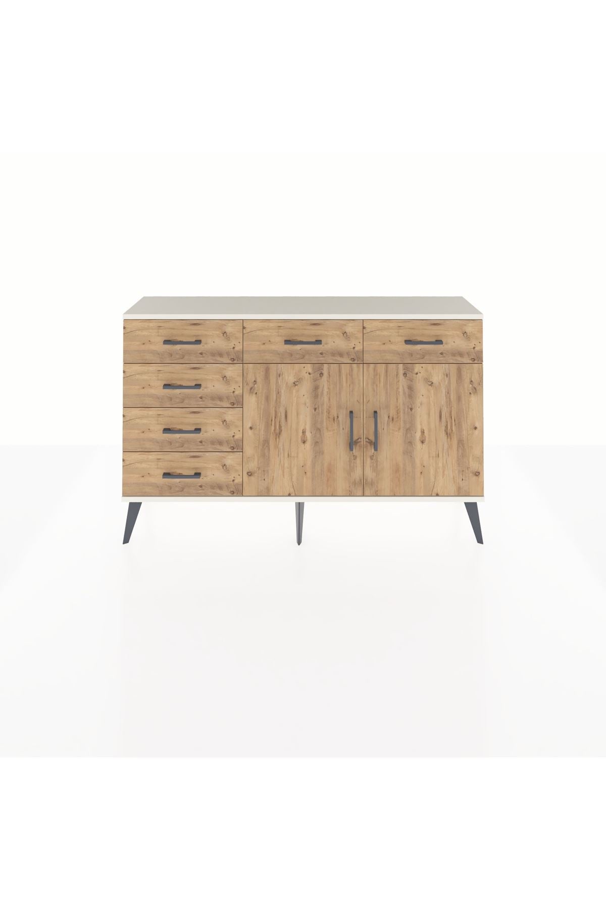 Arges Konsol 2 Raflı 6 Çekmeceli 2 Kapaklı 132x30x83 - S144M028V03A