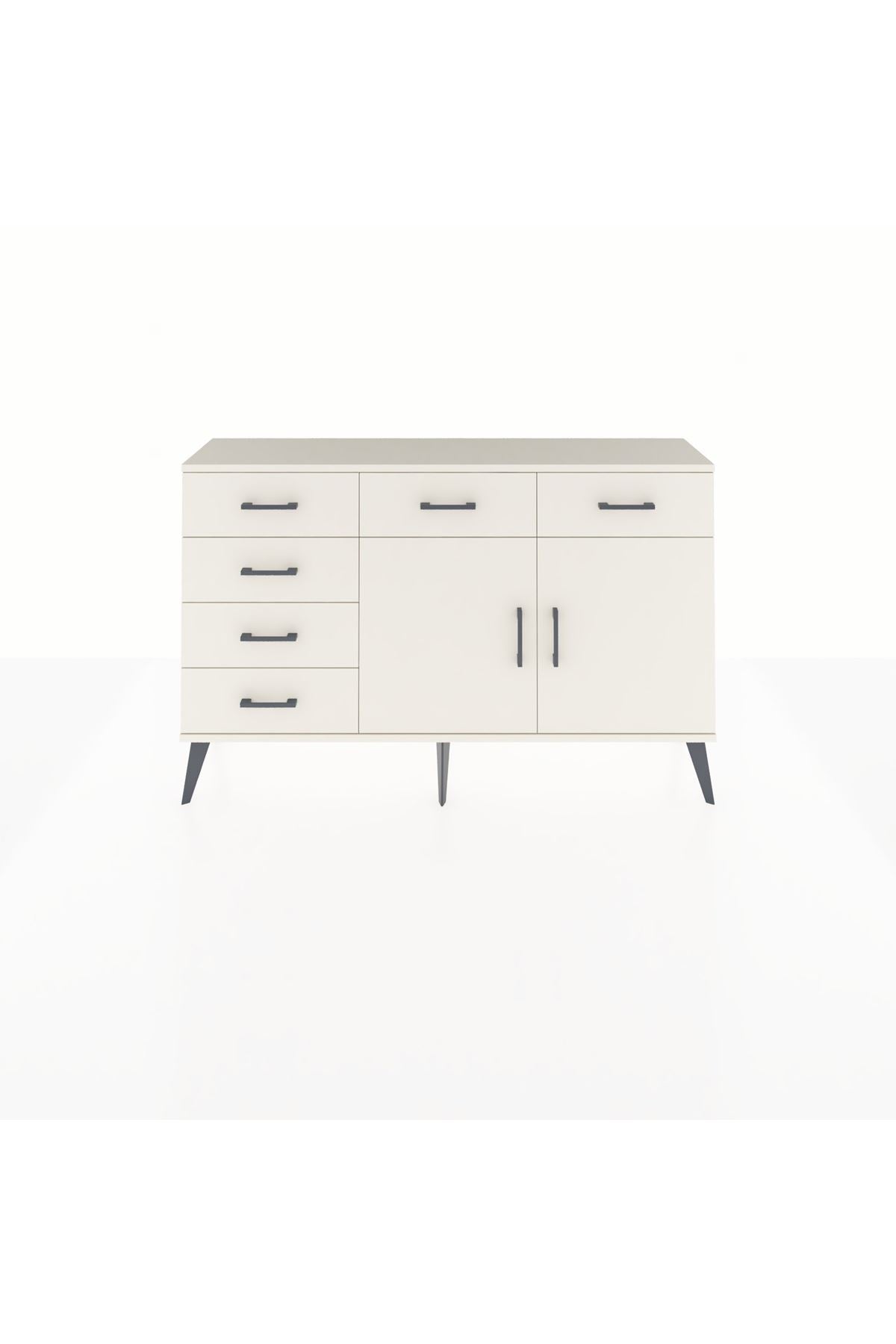 Arges Konsol 2 Raflı 6 Çekmeceli 2 Kapaklı 132x30x83 - S144M028V04A