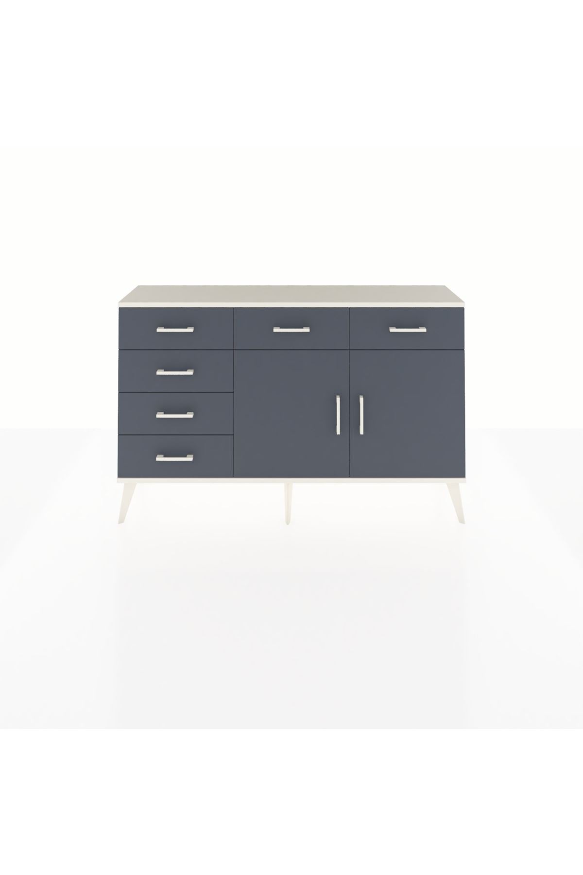 Arges Konsol 2 Raflı 6 Çekmeceli 2 Kapaklı 132x30x83 - S144M028V08A