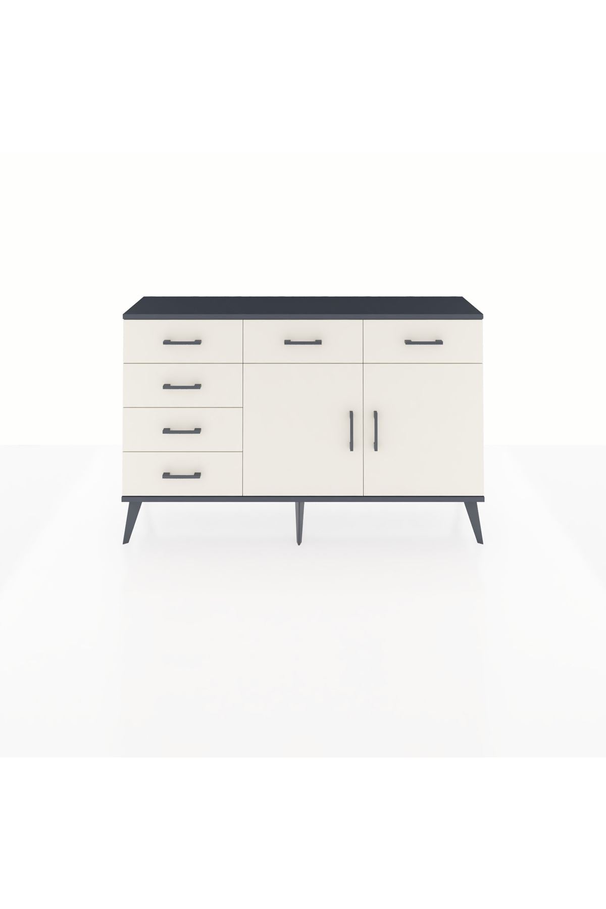 Arges Konsol 2 Raflı 6 Çekmeceli 2 Kapaklı 132x30x83 - S144M028V13A
