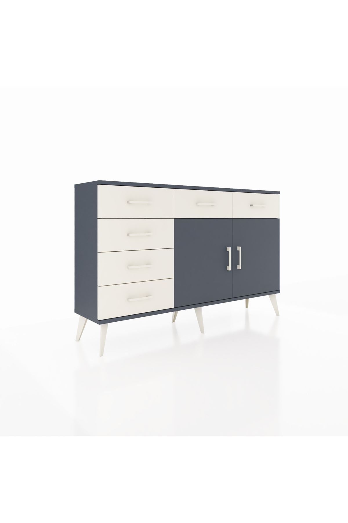 Arges Konsol 2 Raflı 6 Çekmeceli 2 Kapaklı 132x30x83 - S144M028V16A