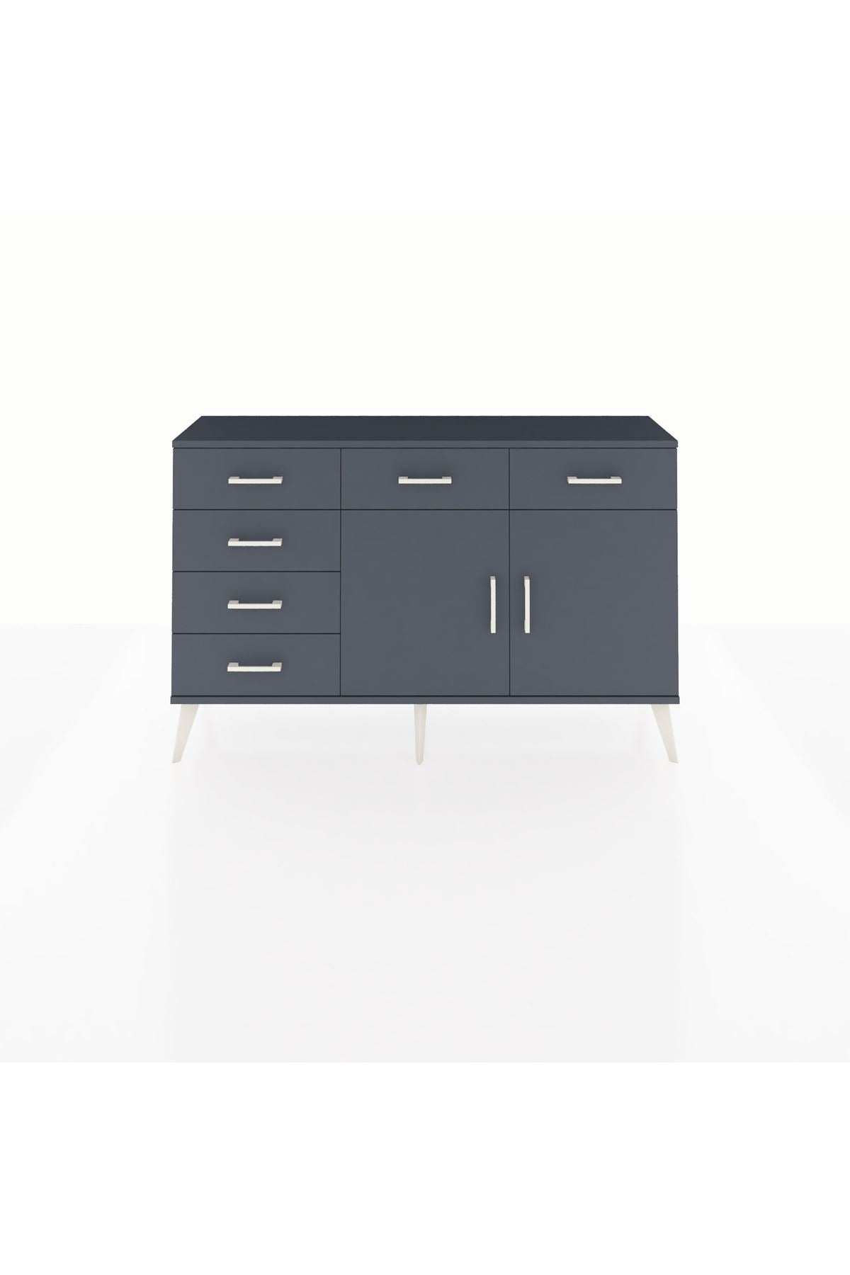 Arges Konsol 2 Raflı 6 Çekmeceli 2 Kapaklı 132x30x83 - S144M028V17A
