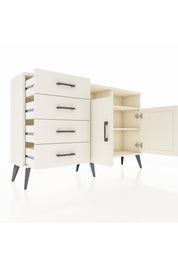 Arges Konsol 4 Raflı 4 Çekmeceli 2 Kapaklı 132x30x83 - S144M029V04A