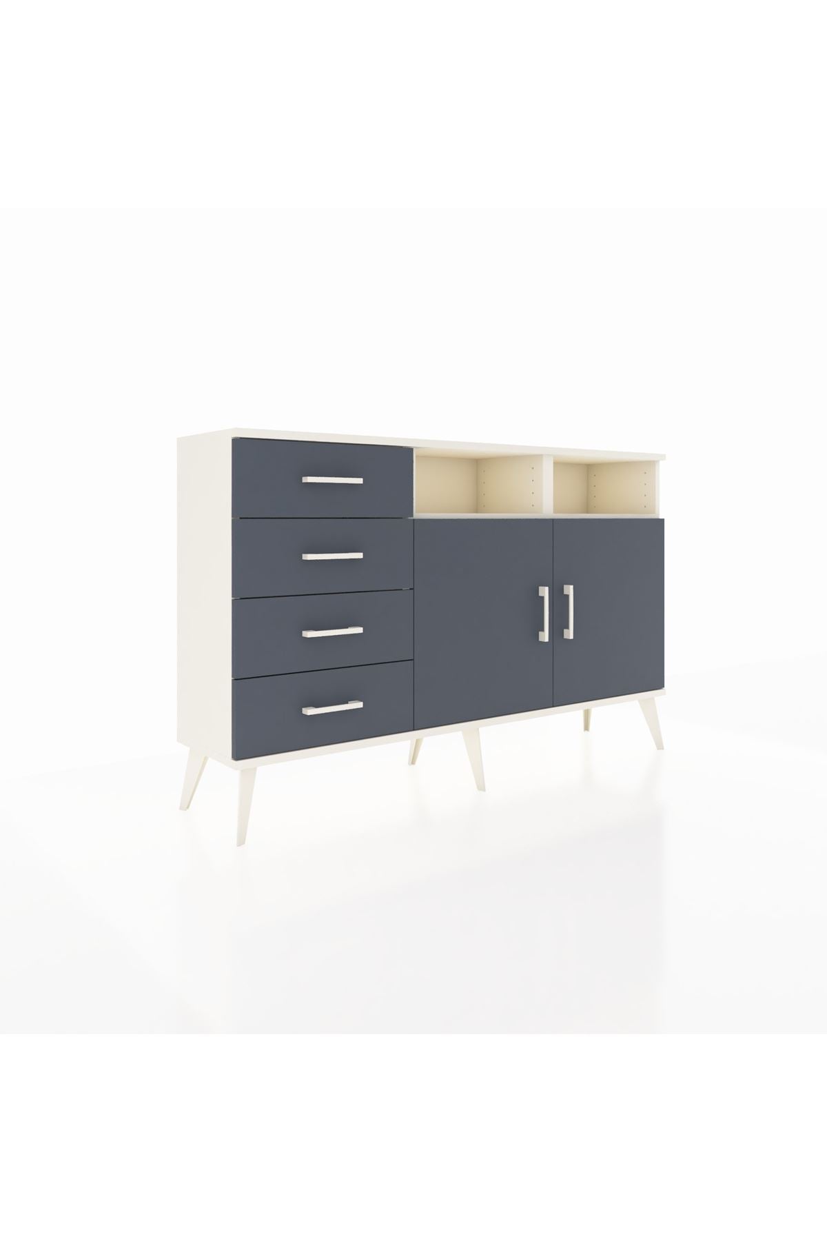 Arges Konsol 4 Raflı 4 Çekmeceli 2 Kapaklı 132x30x83 - S144M029V08A