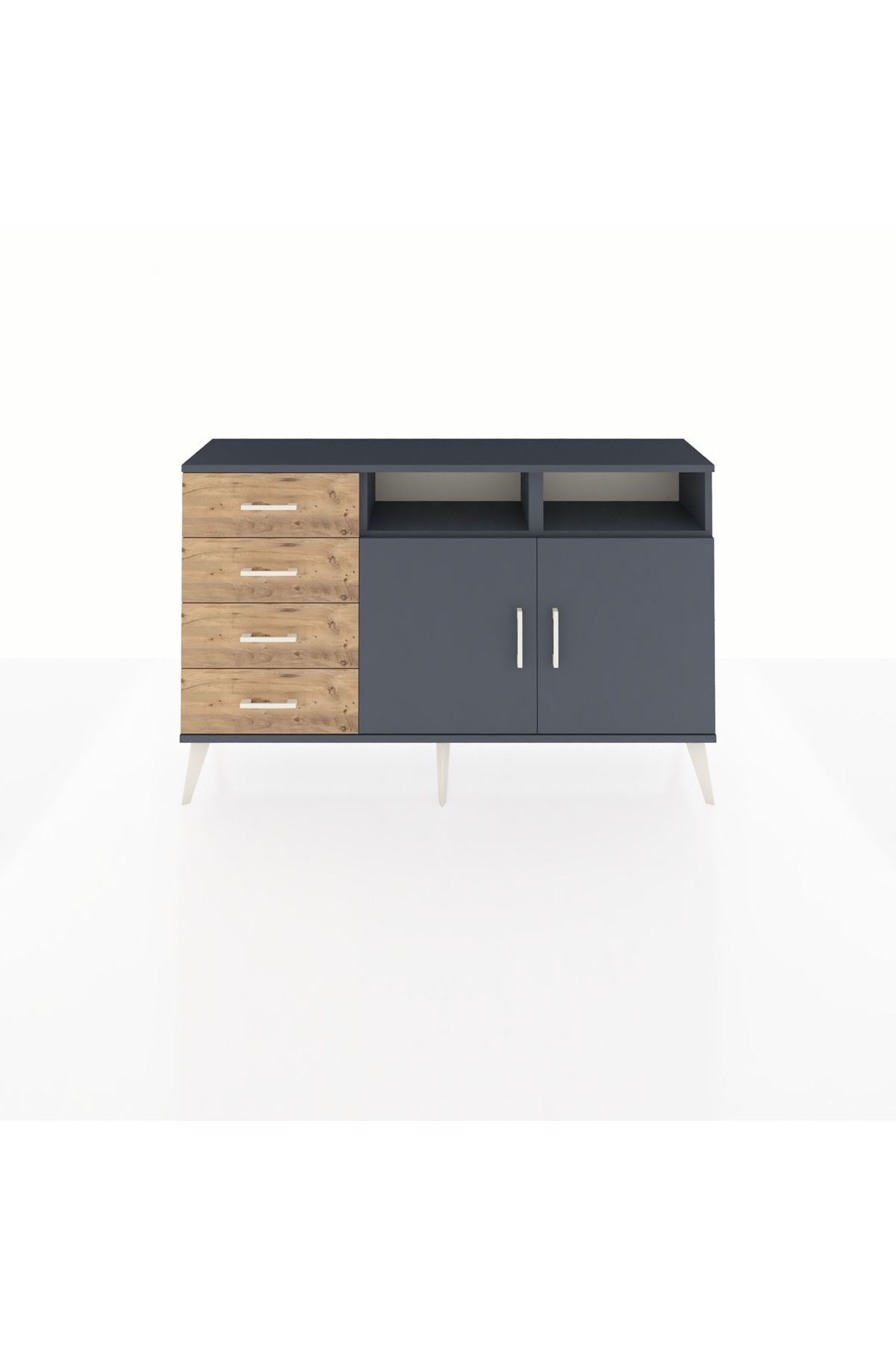 Arges Konsol 4 Raflı 4 Çekmeceli 2 Kapaklı 132x30x83 - S144M029V18A