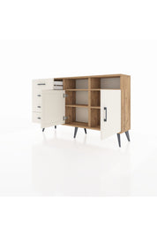 Arges Konsol 4 Raflı 4 Çekmeceli 2 Kapaklı 132x30x83 - S144M029V22A