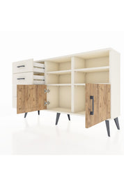 Arges Konsol 4 Raflı 4 Çekmeceli 2 Kapaklı 132x30x83 - S144M030V01A
