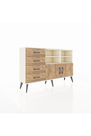 Arges Konsol 4 Raflı 4 Çekmeceli 2 Kapaklı 132x30x83 - S144M030V03A