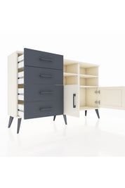 Arges Konsol 4 Raflı 4 Çekmeceli 2 Kapaklı 132x30x83 - S144M030V05A