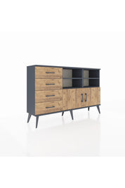 Arges Konsol 4 Raflı 4 Çekmeceli 2 Kapaklı 132x30x83 - S144M030V12A