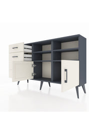 Arges Konsol 4 Raflı 4 Çekmeceli 2 Kapaklı 132x30x83 - S144M030V13A