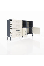 Arges Konsol 4 Raflı 4 Çekmeceli 2 Kapaklı 132x30x83 - S144M030V13A