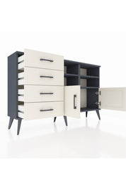 Arges Konsol 4 Raflı 4 Çekmeceli 2 Kapaklı 132x30x83 - S144M030V13A