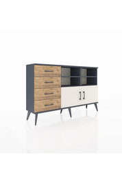 Arges Konsol 4 Raflı 4 Çekmeceli 2 Kapaklı 132x30x83 - S144M030V15A