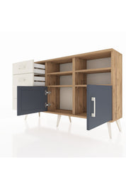 Arges Konsol 4 Raflı 4 Çekmeceli 2 Kapaklı 132x30x83 - S144M030V25A