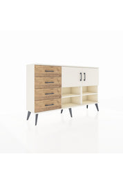 Arges Konsol 4 Raflı 4 Çekmeceli 2 Kapaklı 132x30x83 - S144M031V06A