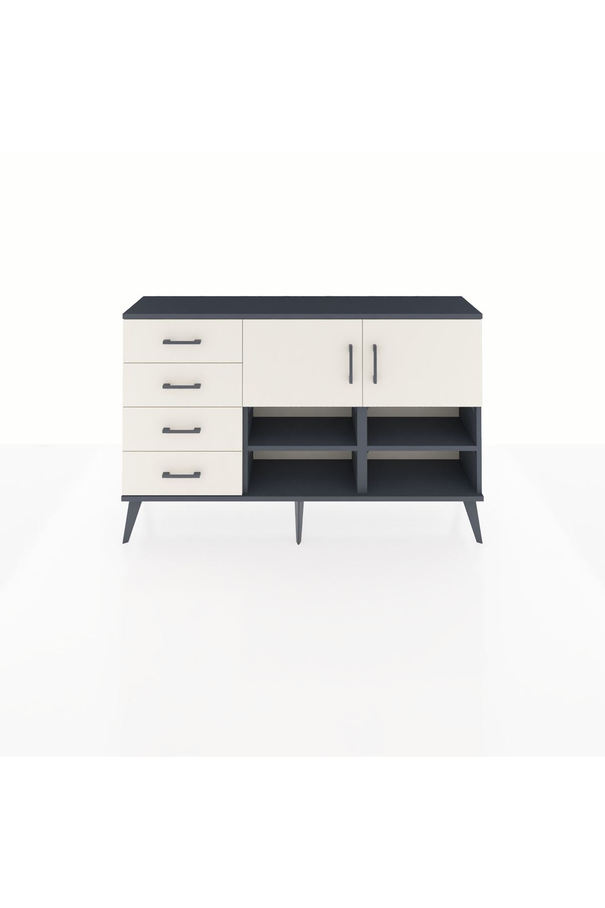 Arges Konsol 4 Raflı 4 Çekmeceli 2 Kapaklı 132x30x83 - S144M031V13A
