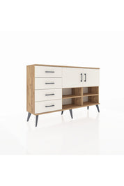 Arges Konsol 4 Raflı 4 Çekmeceli 2 Kapaklı 132x30x83 - S144M031V22A
