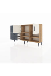Arges Konsol 4 Raflı 4 Çekmeceli 2 Kapaklı 132x30x83 - S144M031V23A
