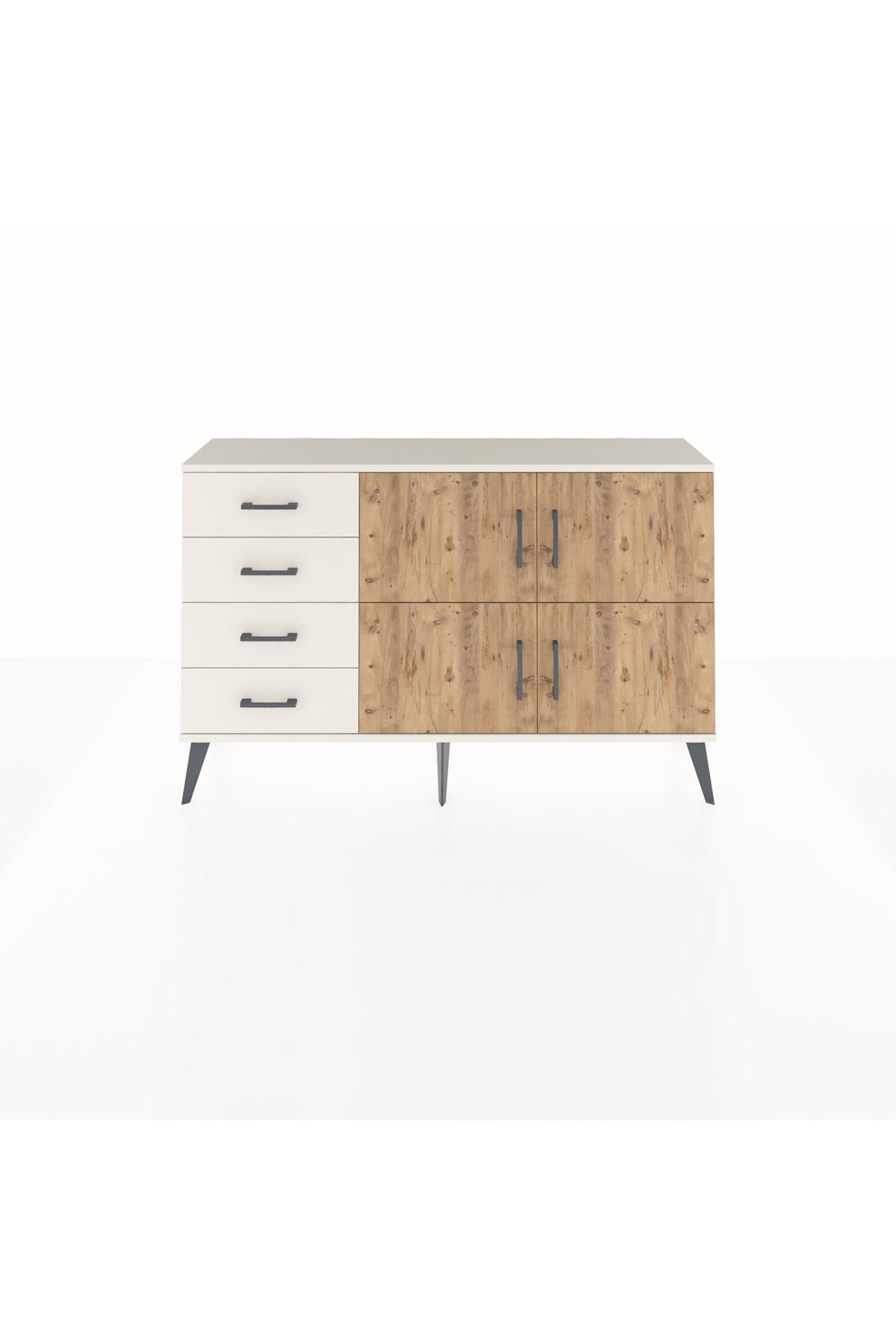 Arges Konsol 2 Raflı 4 Çekmeceli 4 Kapaklı 132x30x83 - S144M032V01A