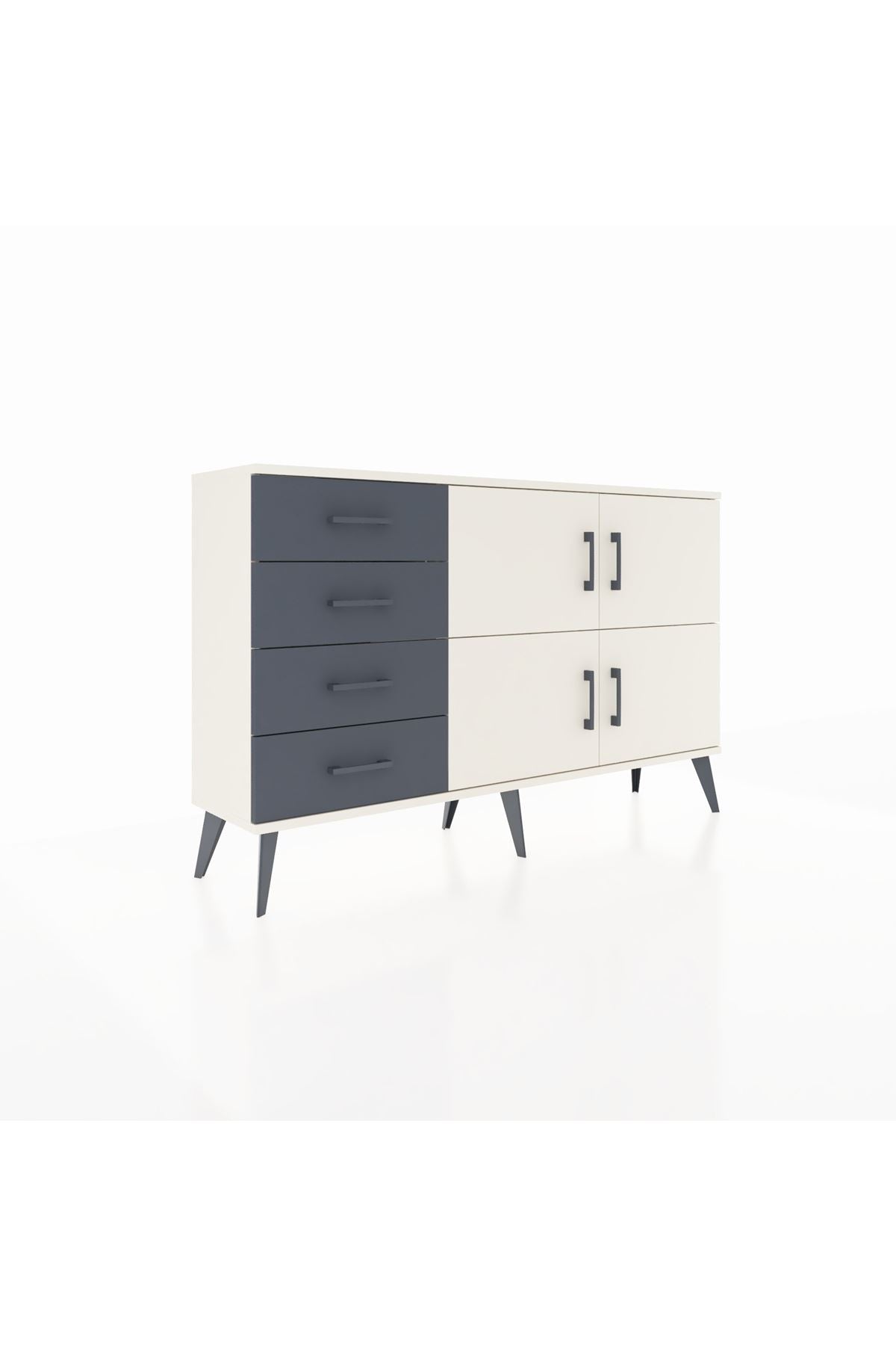 Arges Konsol 2 Raflı 4 Çekmeceli 4 Kapaklı 132x30x83 - S144M032V05A