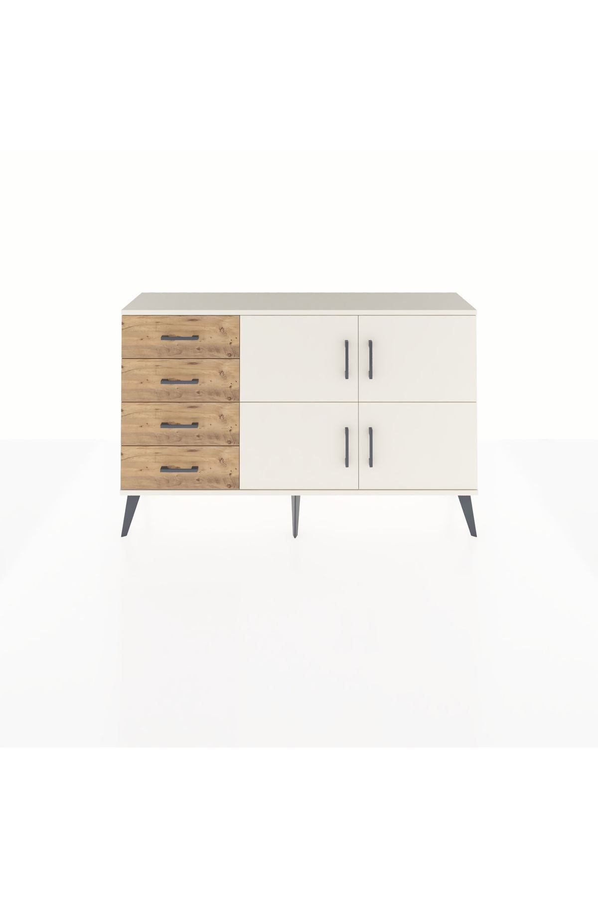 Arges Konsol 2 Raflı 4 Çekmeceli 4 Kapaklı 132x30x83 - S144M032V06A