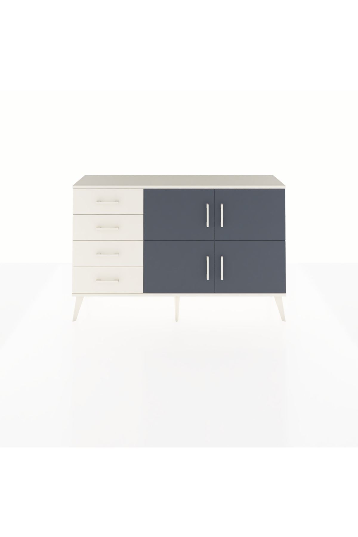Arges Konsol 2 Raflı 4 Çekmeceli 4 Kapaklı 132x30x83 - S144M032V07A