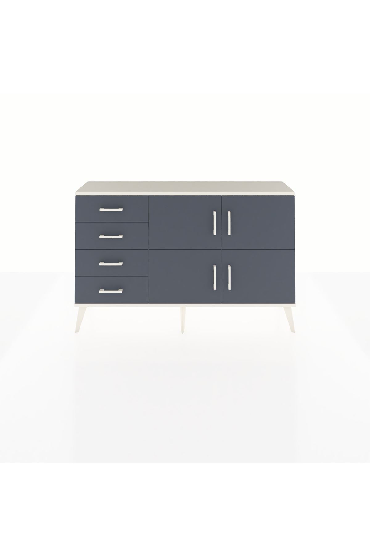 Arges Konsol 2 Raflı 4 Çekmeceli 4 Kapaklı 132x30x83 - S144M032V08A