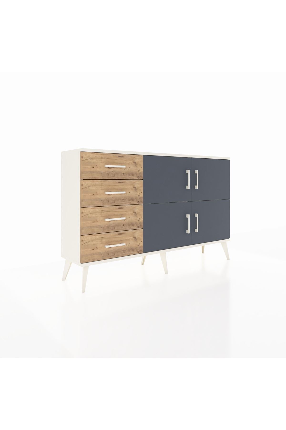 Arges Konsol 2 Raflı 4 Çekmeceli 4 Kapaklı 132x30x83 - S144M032V09A