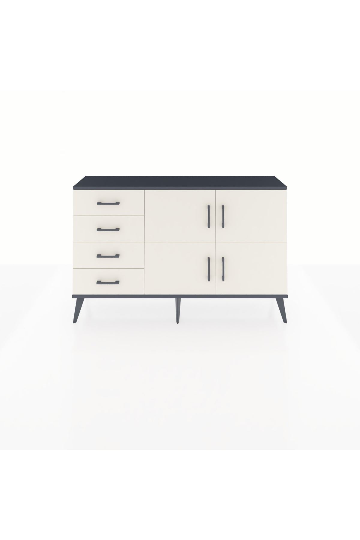 Arges Konsol 2 Raflı 4 Çekmeceli 4 Kapaklı 132x30x83 - S144M032V13A