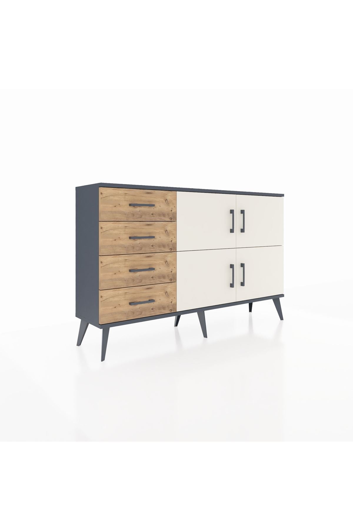 Arges Konsol 2 Raflı 4 Çekmeceli 4 Kapaklı 132x30x83 - S144M032V15A