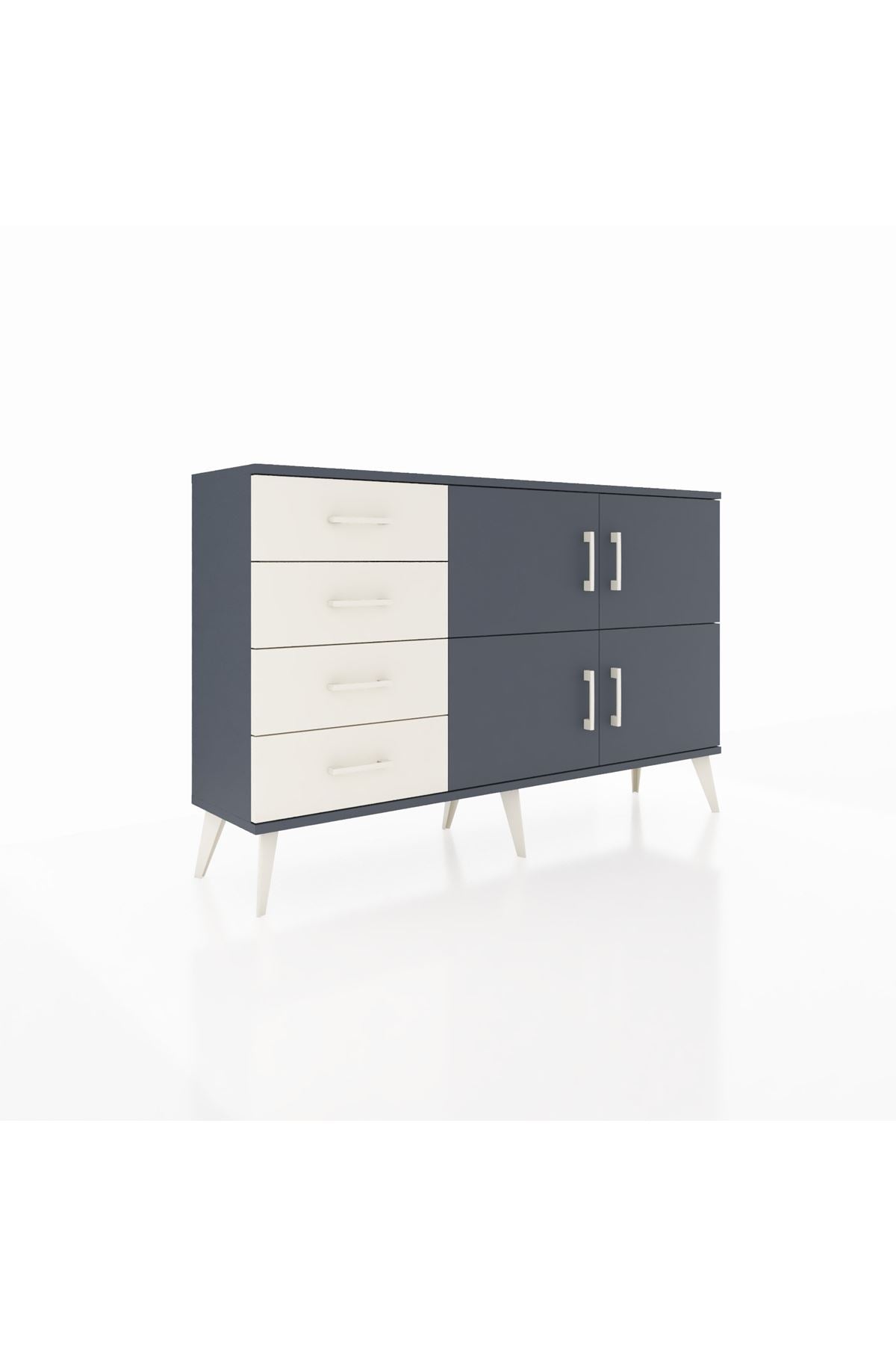 Arges Konsol 2 Raflı 4 Çekmeceli 4 Kapaklı 132x30x83 - S144M032V16A