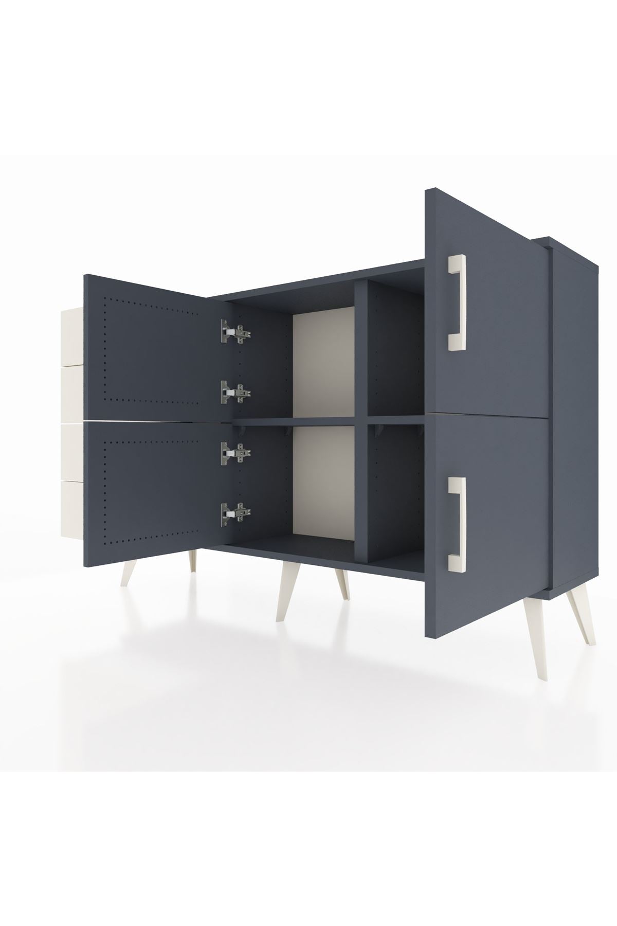 Arges Konsol 2 Raflı 4 Çekmeceli 4 Kapaklı 132x30x83 - S144M032V16A