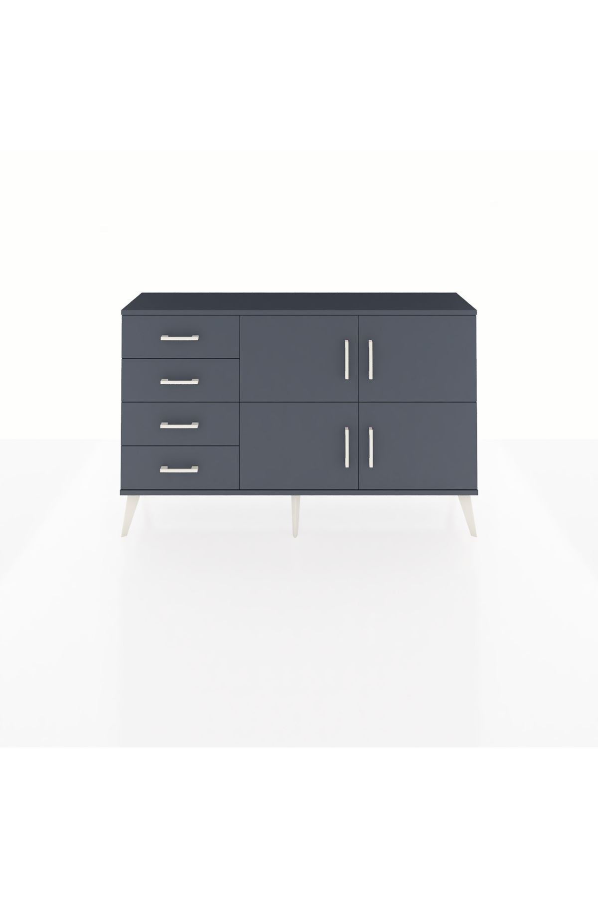 Arges Konsol 2 Raflı 4 Çekmeceli 4 Kapaklı 132x30x83 - S144M032V17A