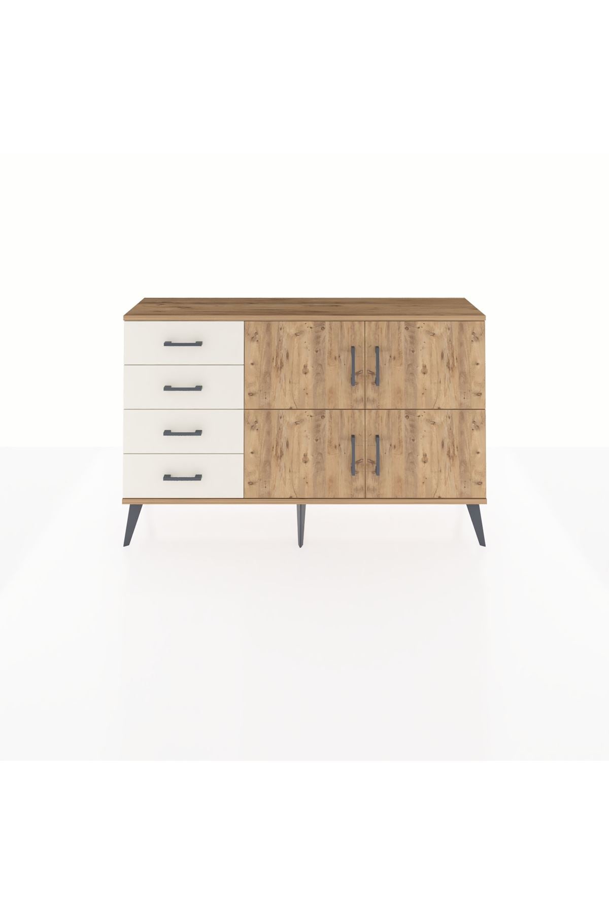 Arges Konsol 2 Raflı 4 Çekmeceli 4 Kapaklı 132x30x83 - S144M032V19A