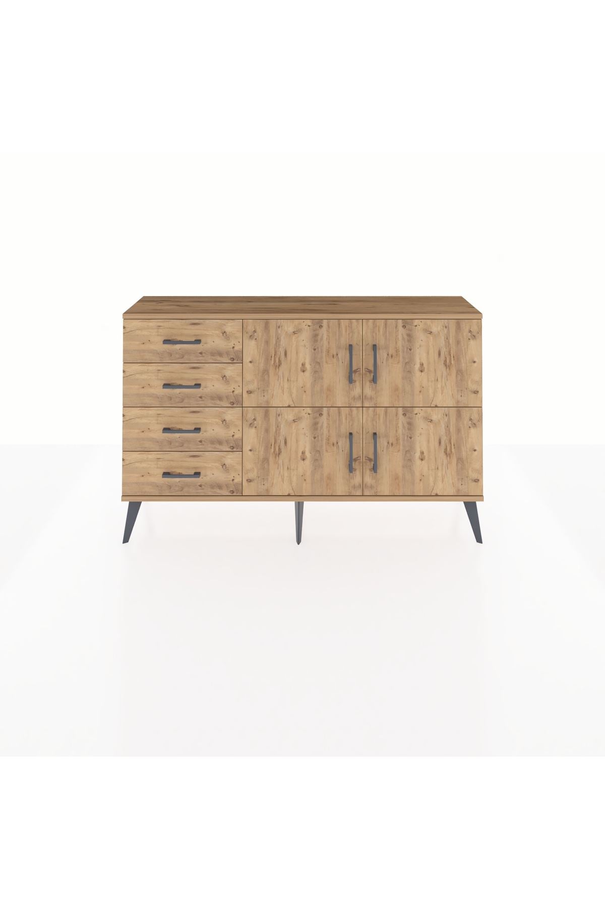 Arges Konsol 2 Raflı 4 Çekmeceli 4 Kapaklı 132x30x83 - S144M032V21A