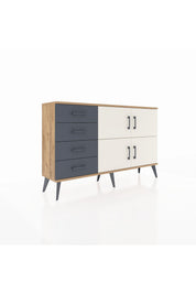 Arges Konsol 2 Raflı 4 Çekmeceli 4 Kapaklı 132x30x83 - S144M032V23A