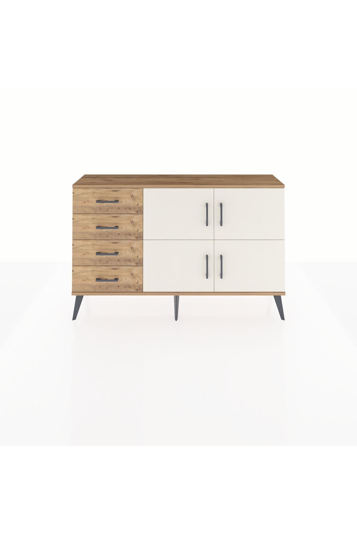 Arges Konsol 2 Raflı 4 Çekmeceli 4 Kapaklı 132x30x83 - S144M032V24A