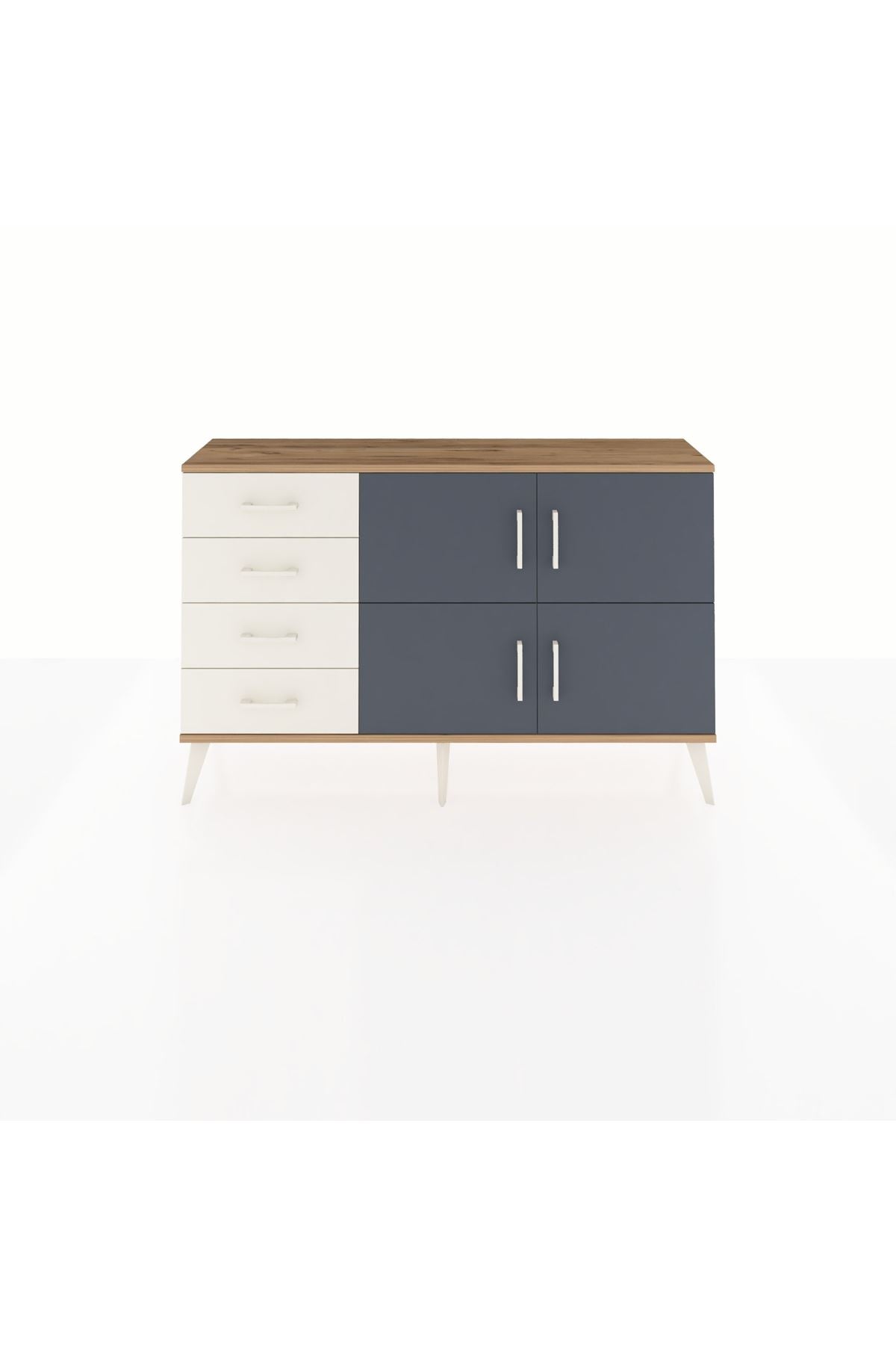 Arges Konsol 2 Raflı 4 Çekmeceli 4 Kapaklı 132x30x83 - S144M032V25A
