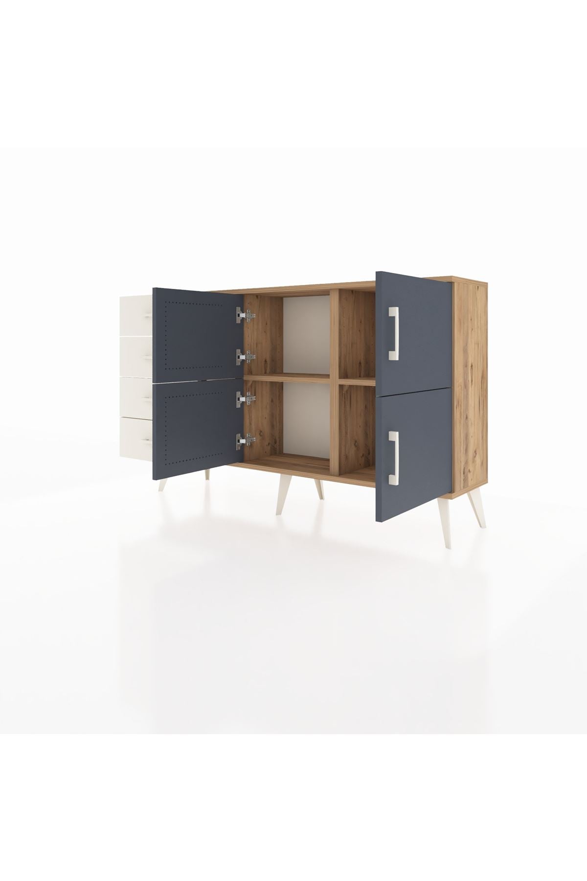Arges Konsol 2 Raflı 4 Çekmeceli 4 Kapaklı 132x30x83 - S144M032V25A