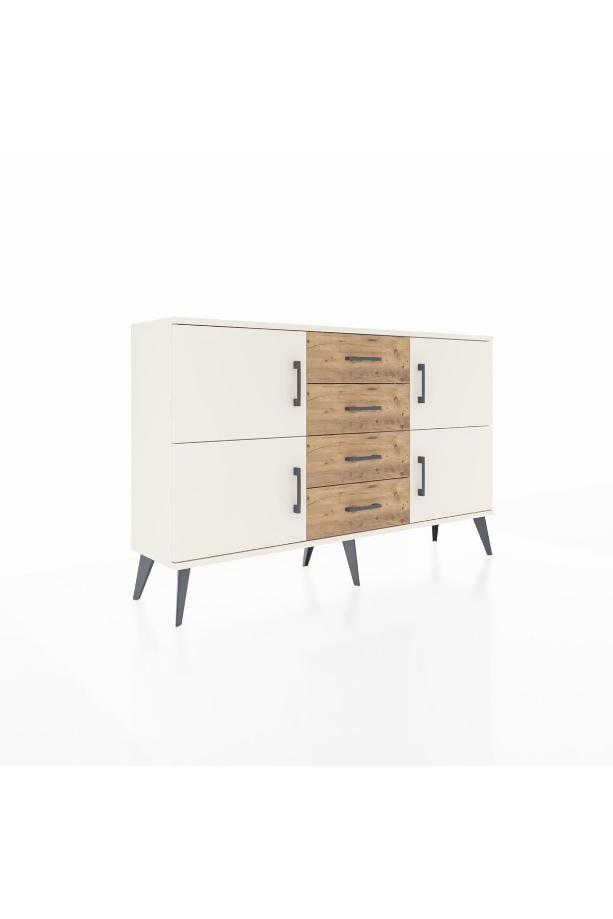 Arges Konsol 2 Raflı 4 Çekmeceli 4 Kapaklı 132x30x83 - S144M033V06A