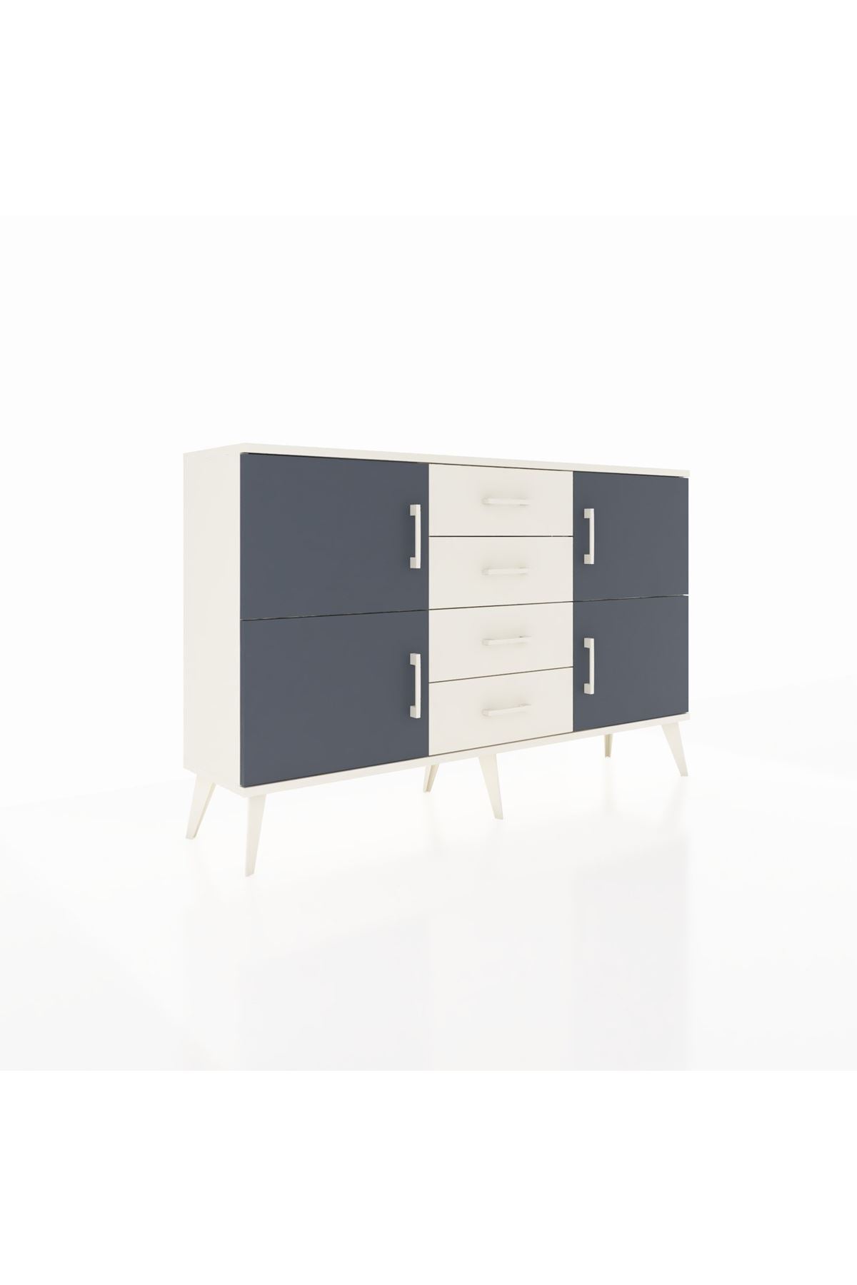 Arges Konsol 2 Raflı 4 Çekmeceli 4 Kapaklı 132x30x83 - S144M033V07A