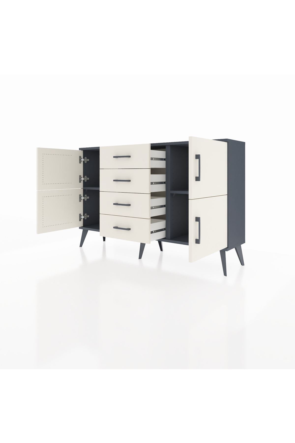 Arges Konsol 2 Raflı 4 Çekmeceli 4 Kapaklı 132x30x83 - S144M033V13A