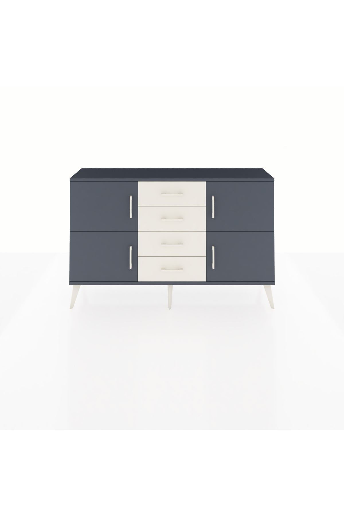Arges Konsol 2 Raflı 4 Çekmeceli 4 Kapaklı 132x30x83 - S144M033V16A