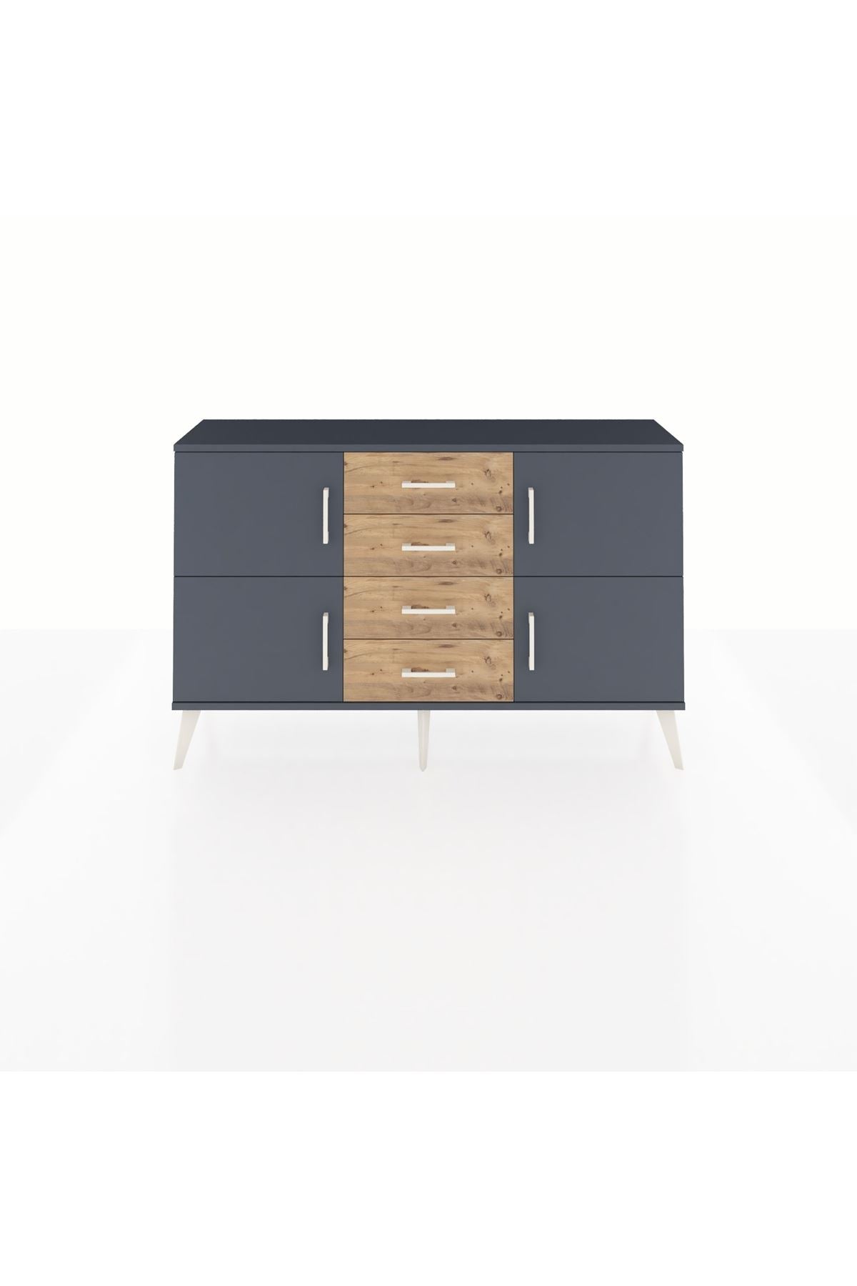 Arges Konsol 2 Raflı 4 Çekmeceli 4 Kapaklı 132x30x83 - S144M033V18A