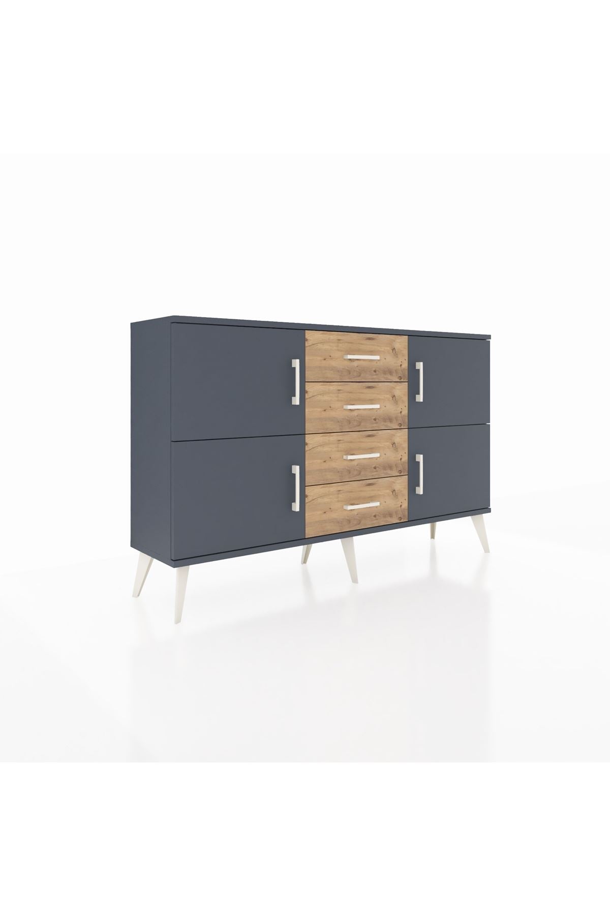 Arges Konsol 2 Raflı 4 Çekmeceli 4 Kapaklı 132x30x83 - S144M033V18A
